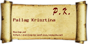 Pallag Krisztina névjegykártya